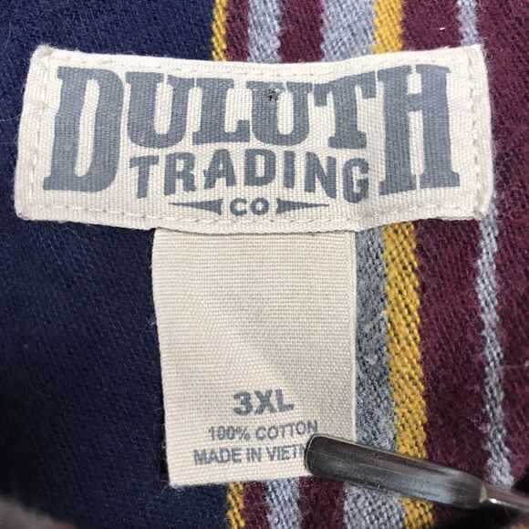 DULUTH Burlyweight Chamois Flannel Heavy Shirt Shacket Men 3XL Serape Stripe - Picture 11 of 12